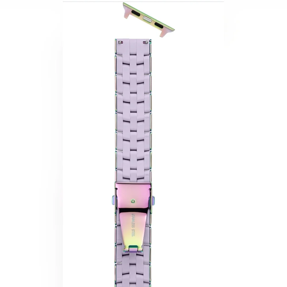 Michele Lilac Silicone Apple Watch Band. New, Not Original Box.#33